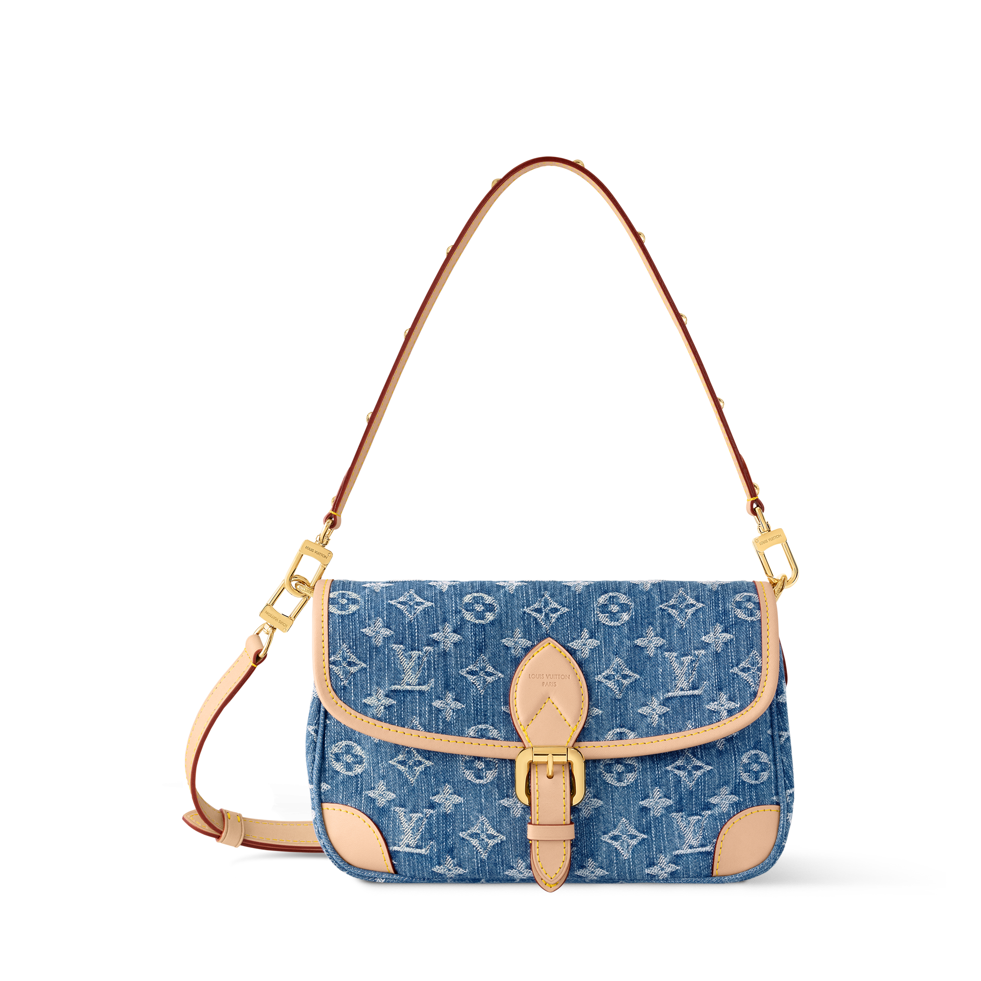 ICHI denim crossbody tas IALILI blauw